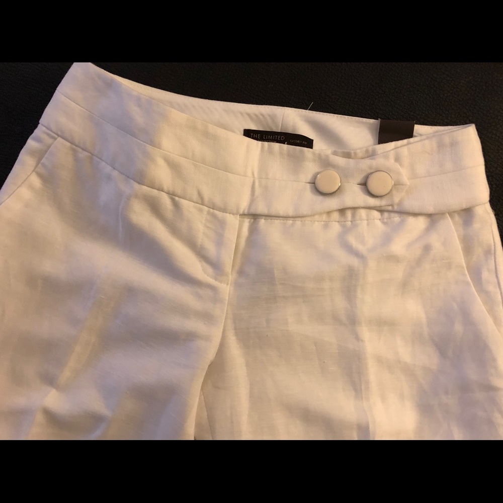 NWT: white linen dress pants - Picture 6 of 7